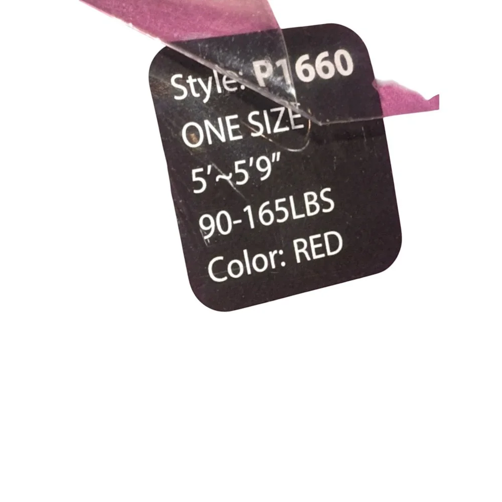 Sophia Red Fishnet Fashion Pantyhose One Size Tights Style P1660 NEW